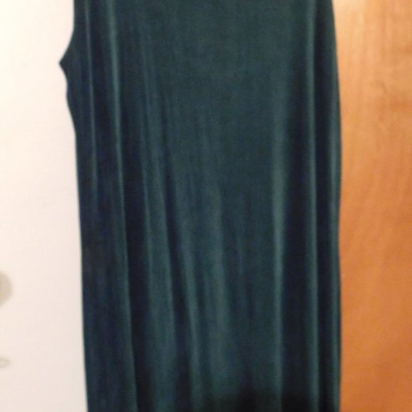 Channa Tank Emerald Green Casual and Elegant in one Dress+Cardigan in one 1X - Picture 8 of 12